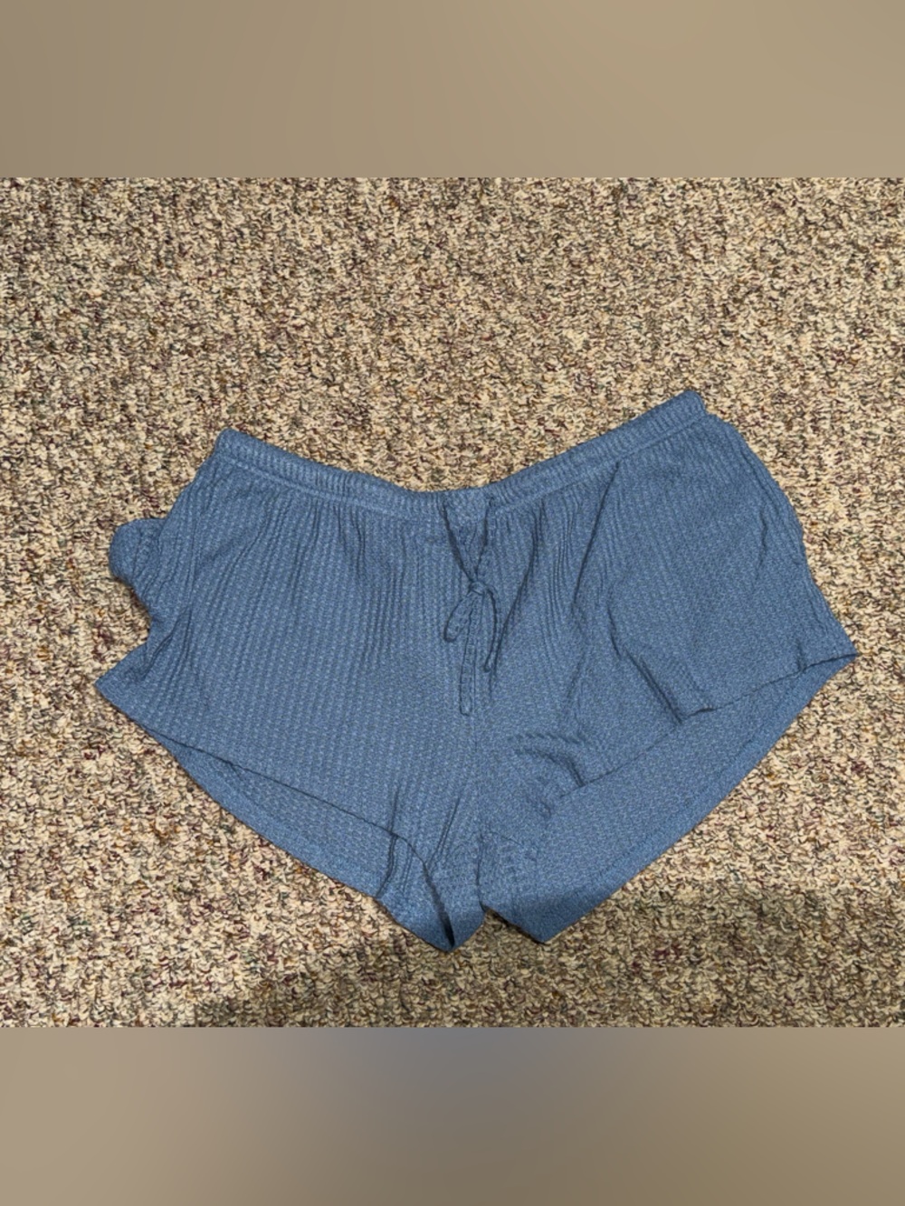 Women's plus size 2X Blue Knit Lounge Shorts beach summer sun‎